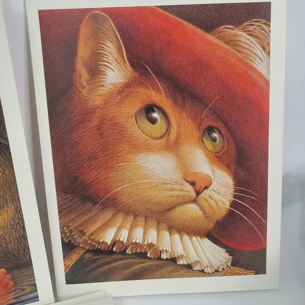 Mudpuppy Press Puss In Boots Notecards 16 Piece, 4 Designs W/Envelopes Complete